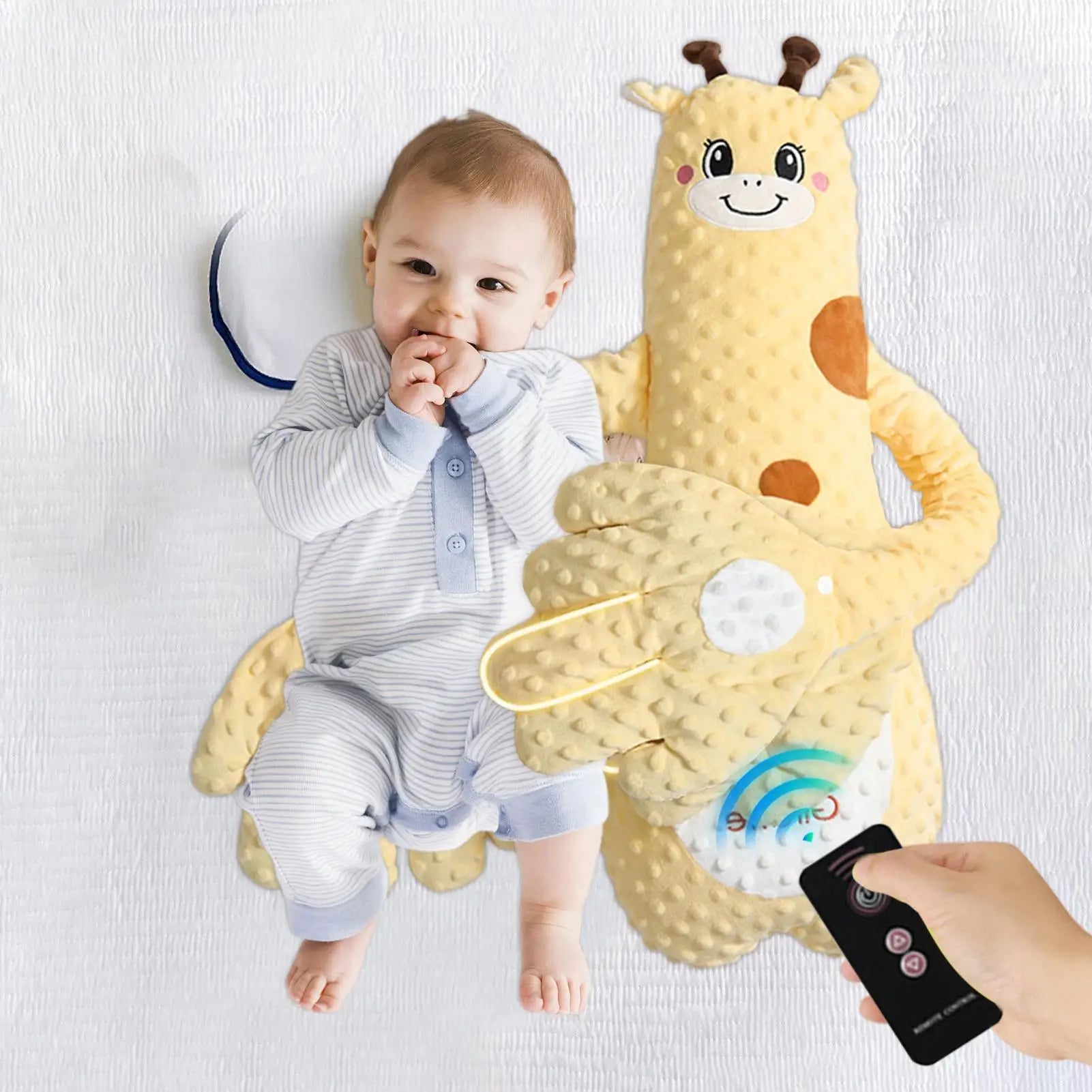 Coussin Apaisant & Anti-Sursaut pour Bébé - Poupée Tapotante